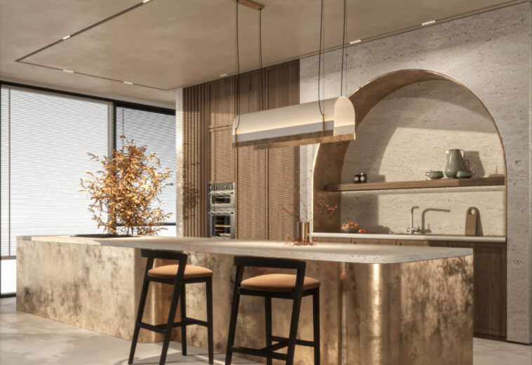 Elegant Kitchen with Metallic Accents