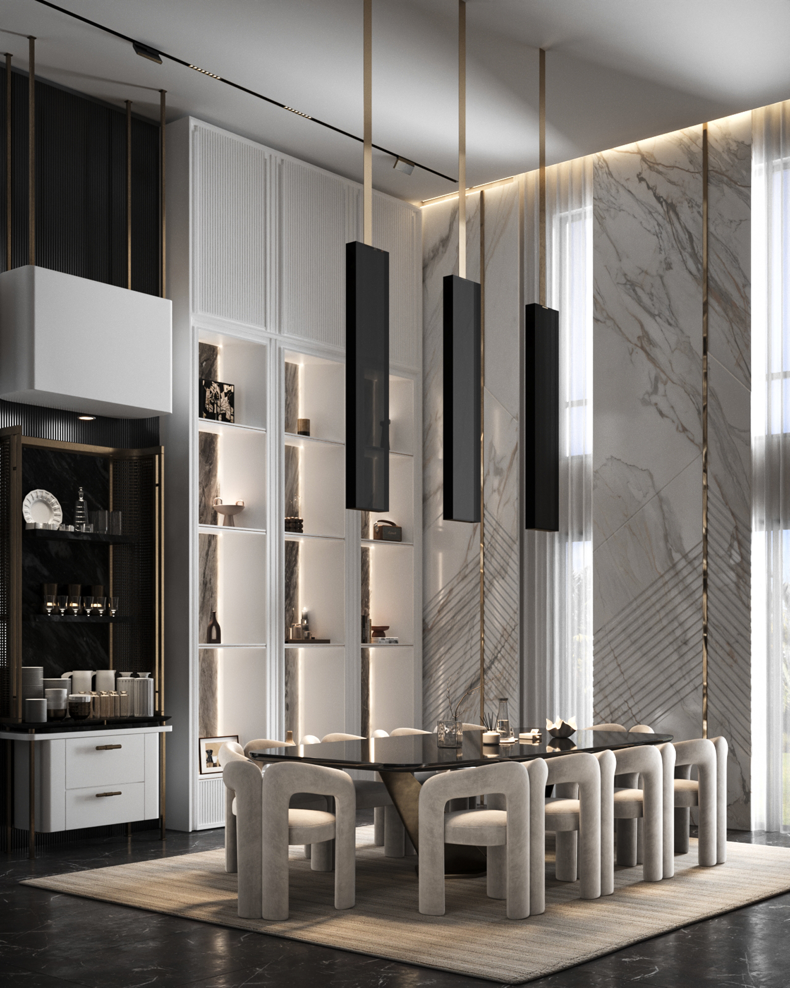 Elegant dining space design