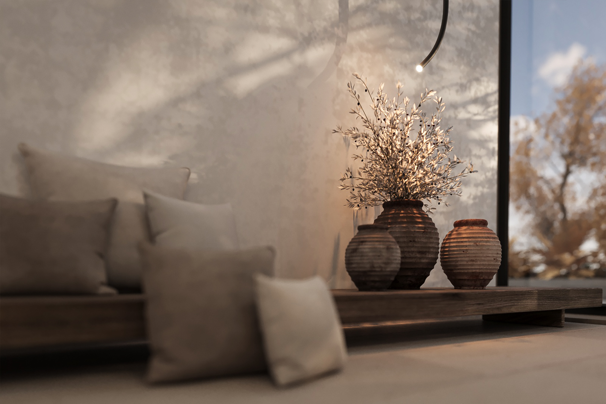 Luxury chalet house design in Dubai by Sisterly Interior featuring rustic charm, natural materials, and modern elegant interiors.