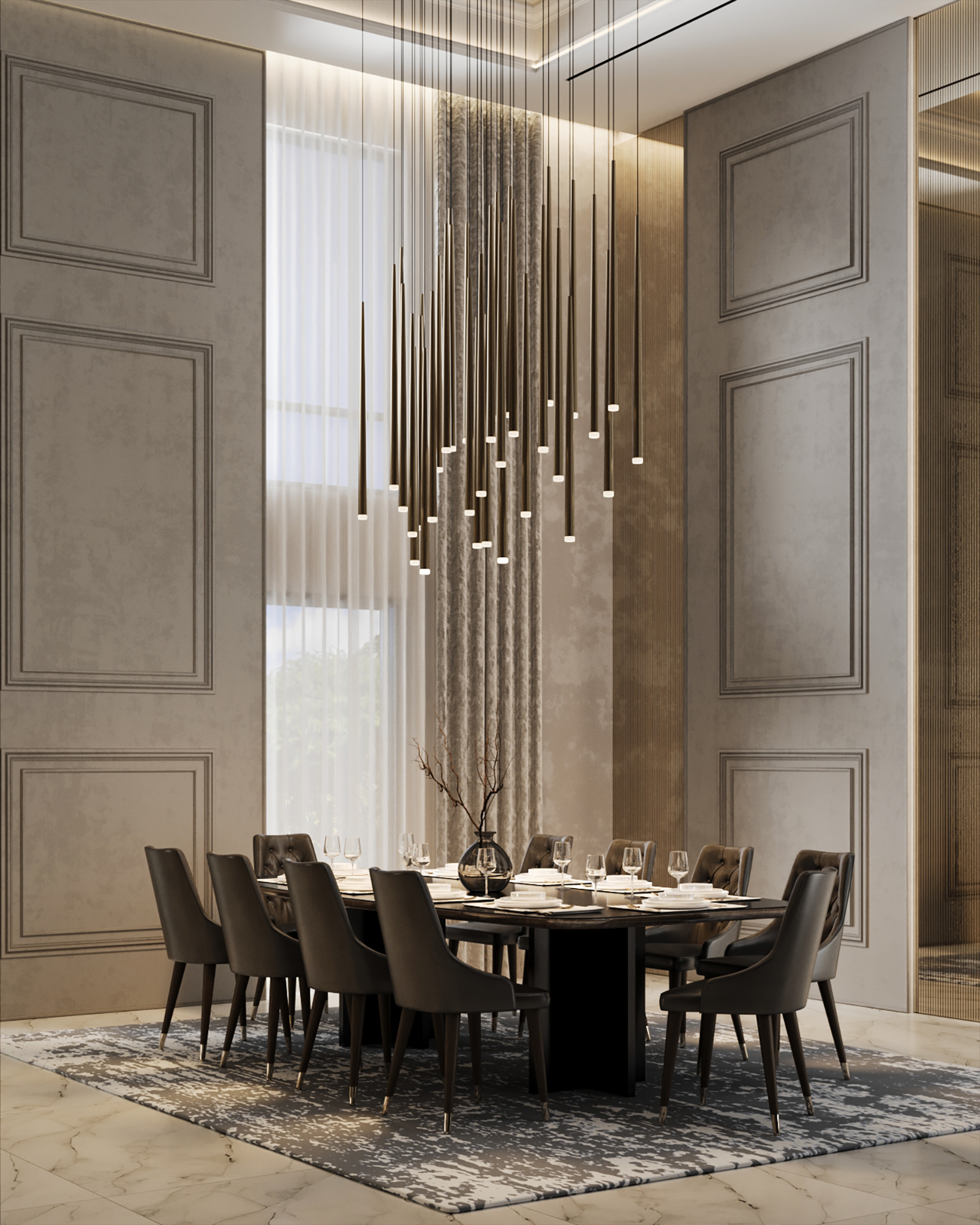 Elegant dining space design