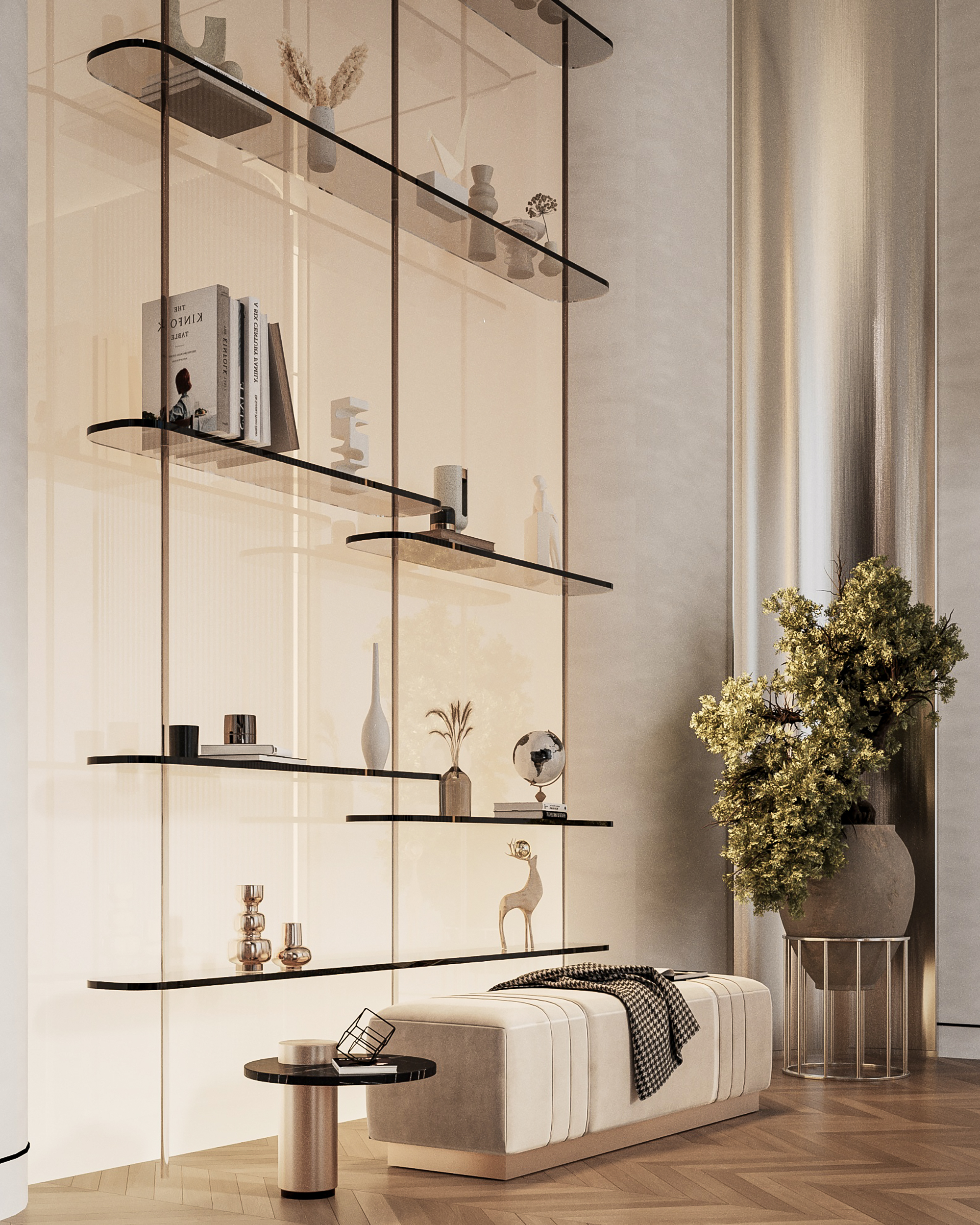 Elegant living and dining space