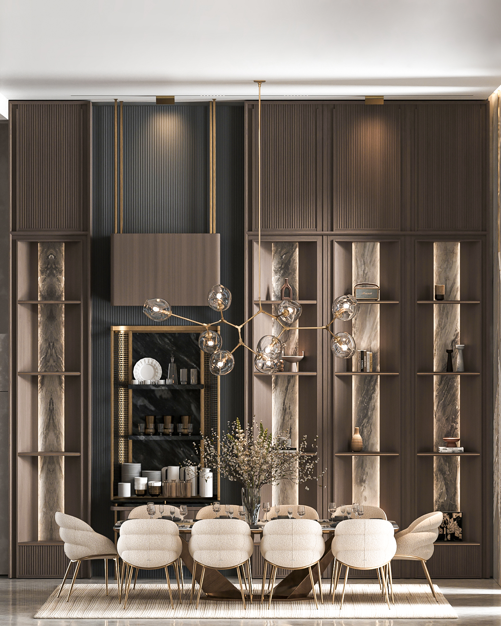 Elegant dining space design