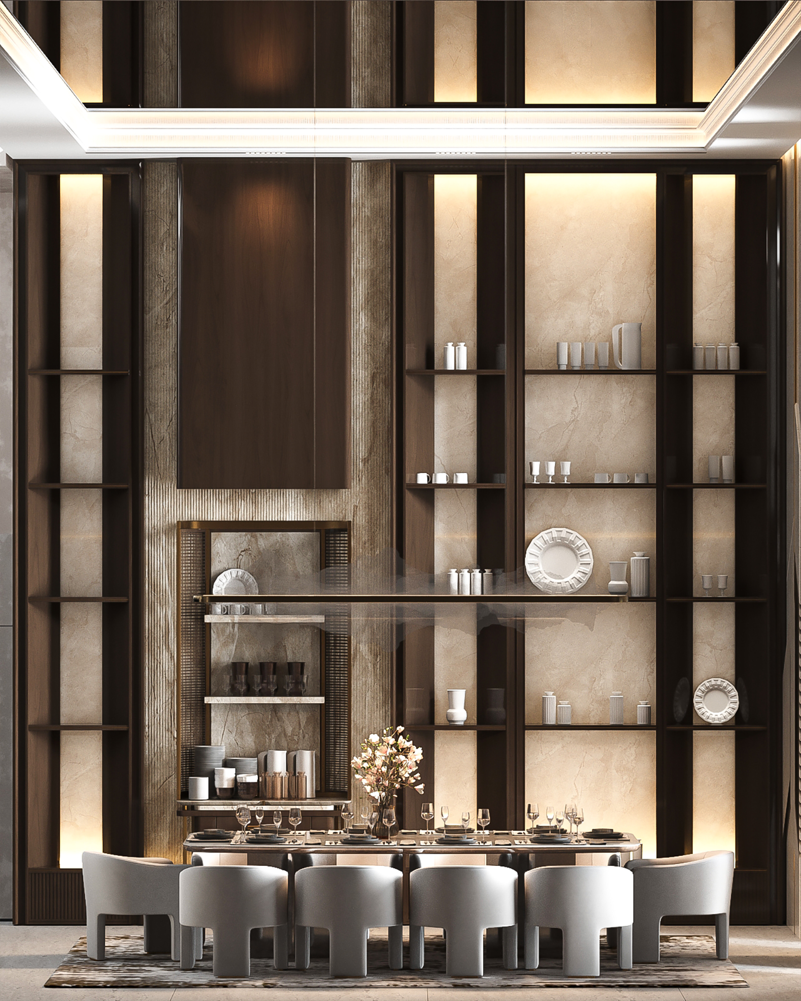 Elegant dining space design