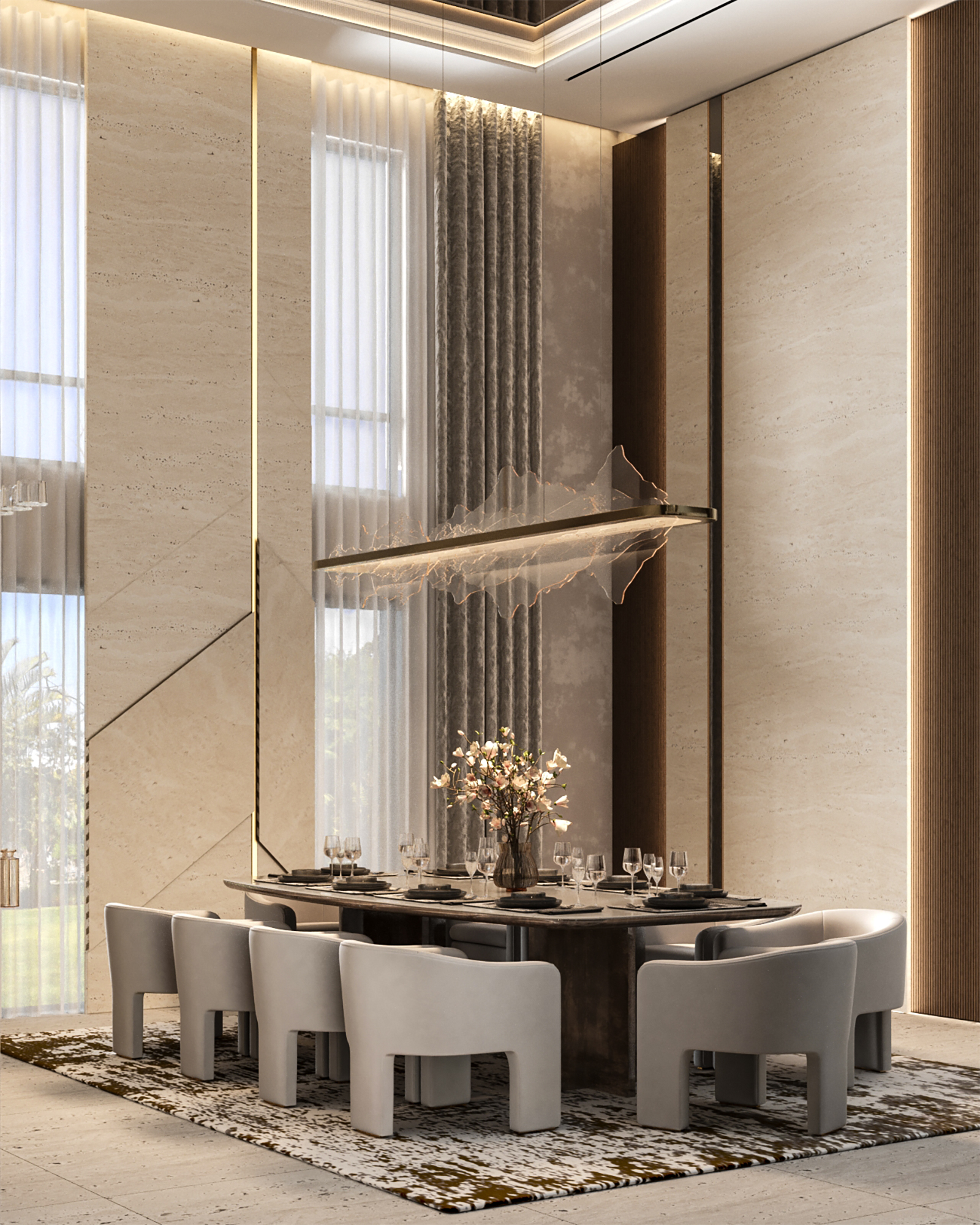 Elegant dining space design