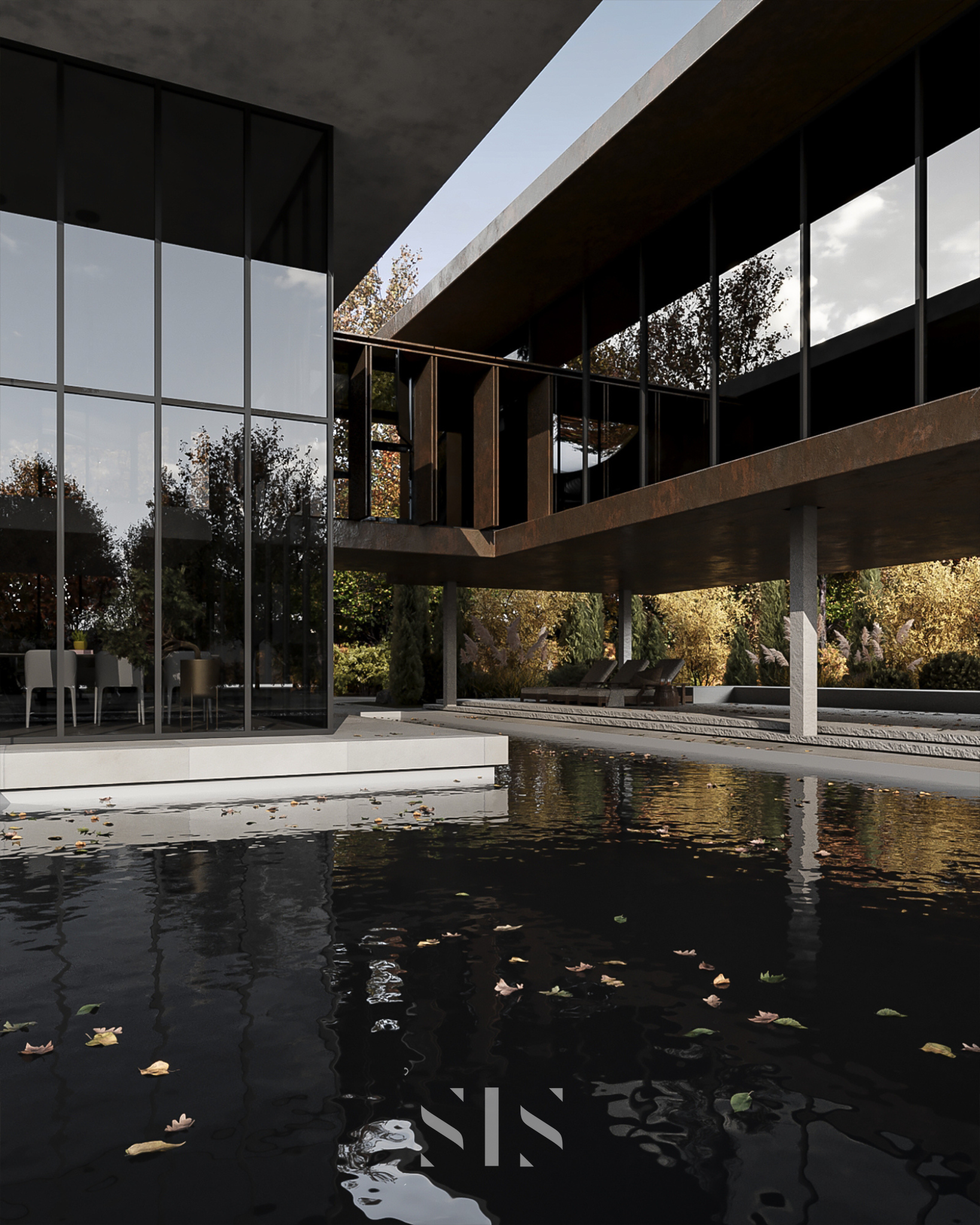 Modern luxury villa exterior in Dubai.